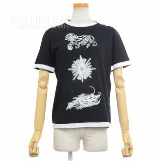 CHANEL シャネル 女性用 半袖 Tシャツ ブラック 花柄