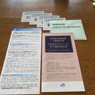 JR西　株主優待鉄道割引券4枚＆京都鉄道博物館入館割引券(その他)