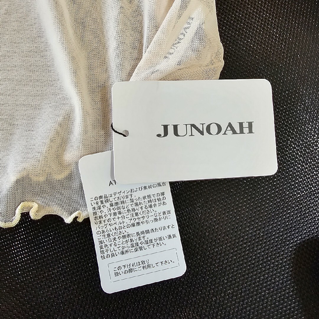 JUNOAH(ジュノア)のシアーウェーブカットソー　JUNOAH レディースのトップス(カットソー(長袖/七分))の商品写真