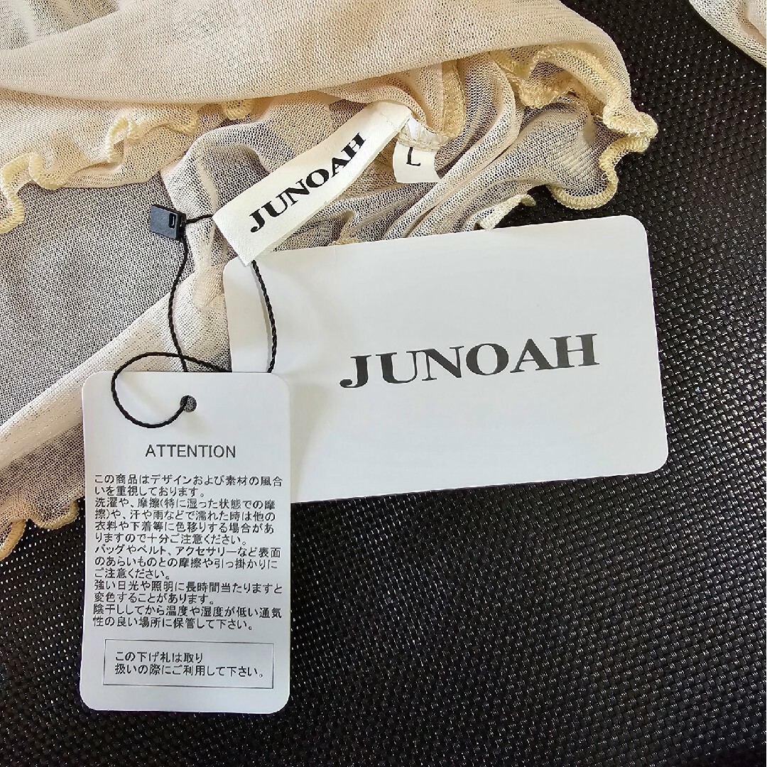 JUNOAH(ジュノア)のシアーウェーブカットソー　JUNOAH レディースのトップス(カットソー(長袖/七分))の商品写真