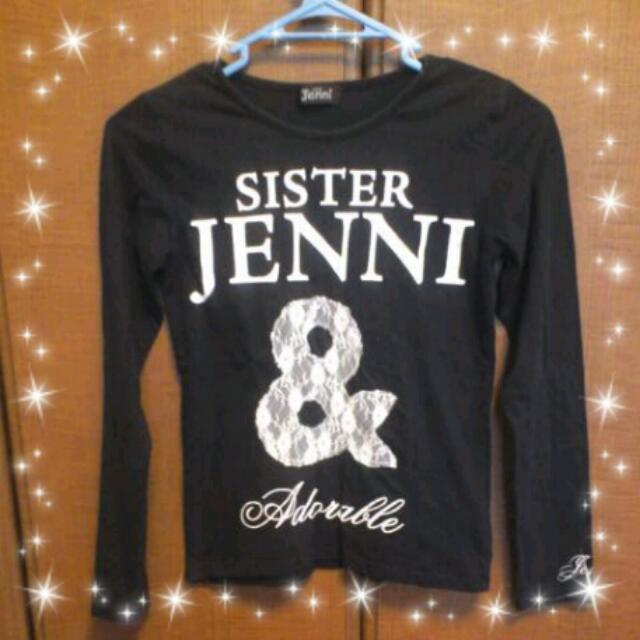 JENNI(ジェニィ)のJENNI★黒ﾛﾝT 150 キッズ/ベビー/マタニティのキッズ服女の子用(90cm~)(その他)の商品写真