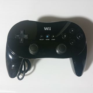 ウィー(Wii)のWii/WiiU クラシックコントローラーPRO 黒 ブラック ニンテンドー純正(家庭用ゲーム機本体)