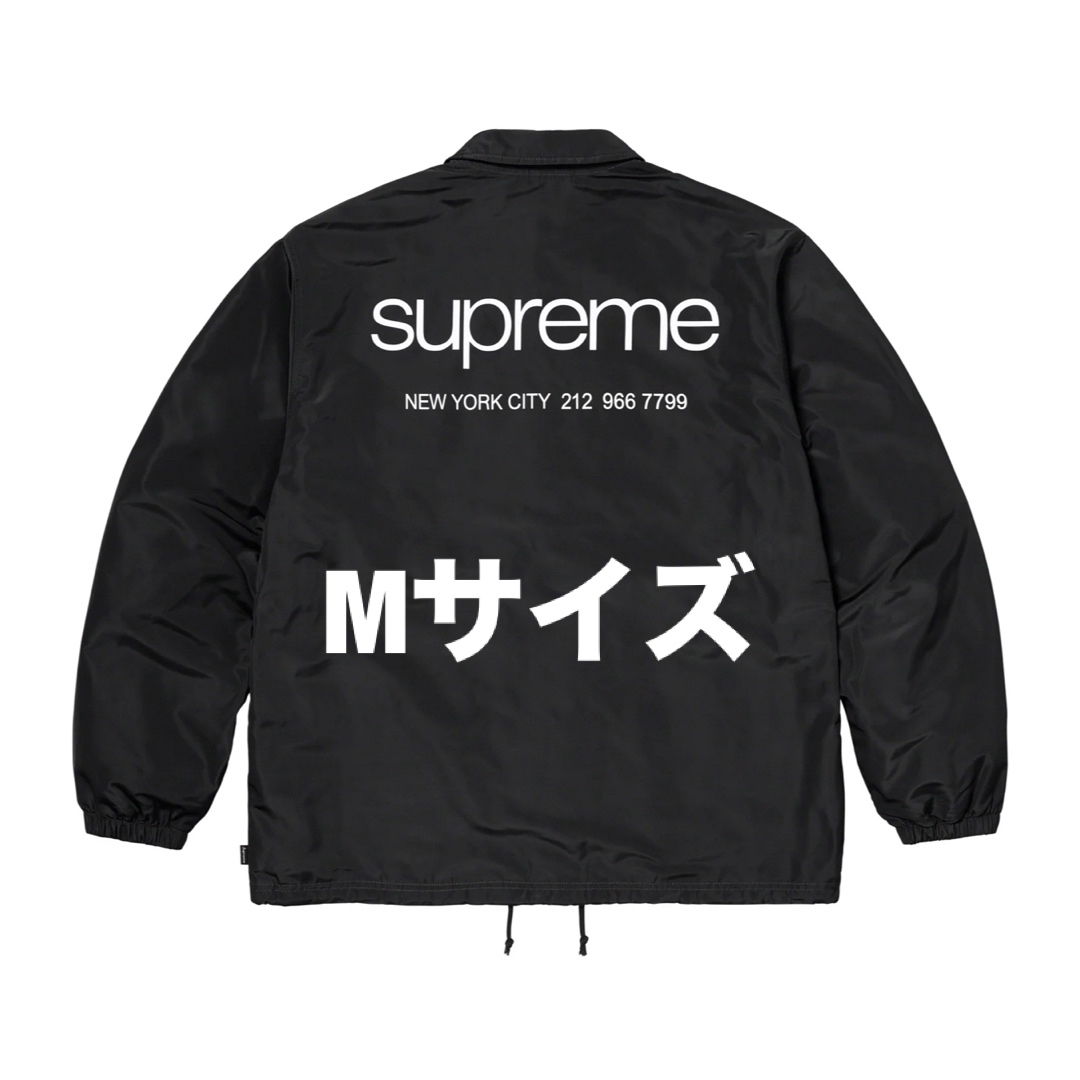 Mサイズ Supreme nyc coaches jacket 黒ナイロンジャケット