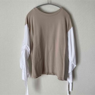 ザラ(ZARA)の【ZARA】異素材デザイントップス(カットソー(長袖/七分))