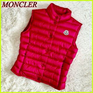 モンクレール(MONCLER)の【美品】モンクレール LIANE GILET ダウンベスト ピンク 0 XS〜S(ダウンベスト)