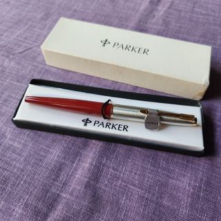 パーカー(Parker)のパーカー45 万年筆 レッドxステンレスキャップGT XF ビンテージ(ペン/マーカー)