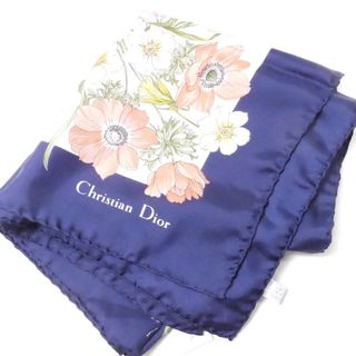 ディオール(Dior)の美品 Christian Dior ディオール 花柄 シルクスカーフ シルク100％ レディース AY4616C (バンダナ/スカーフ)