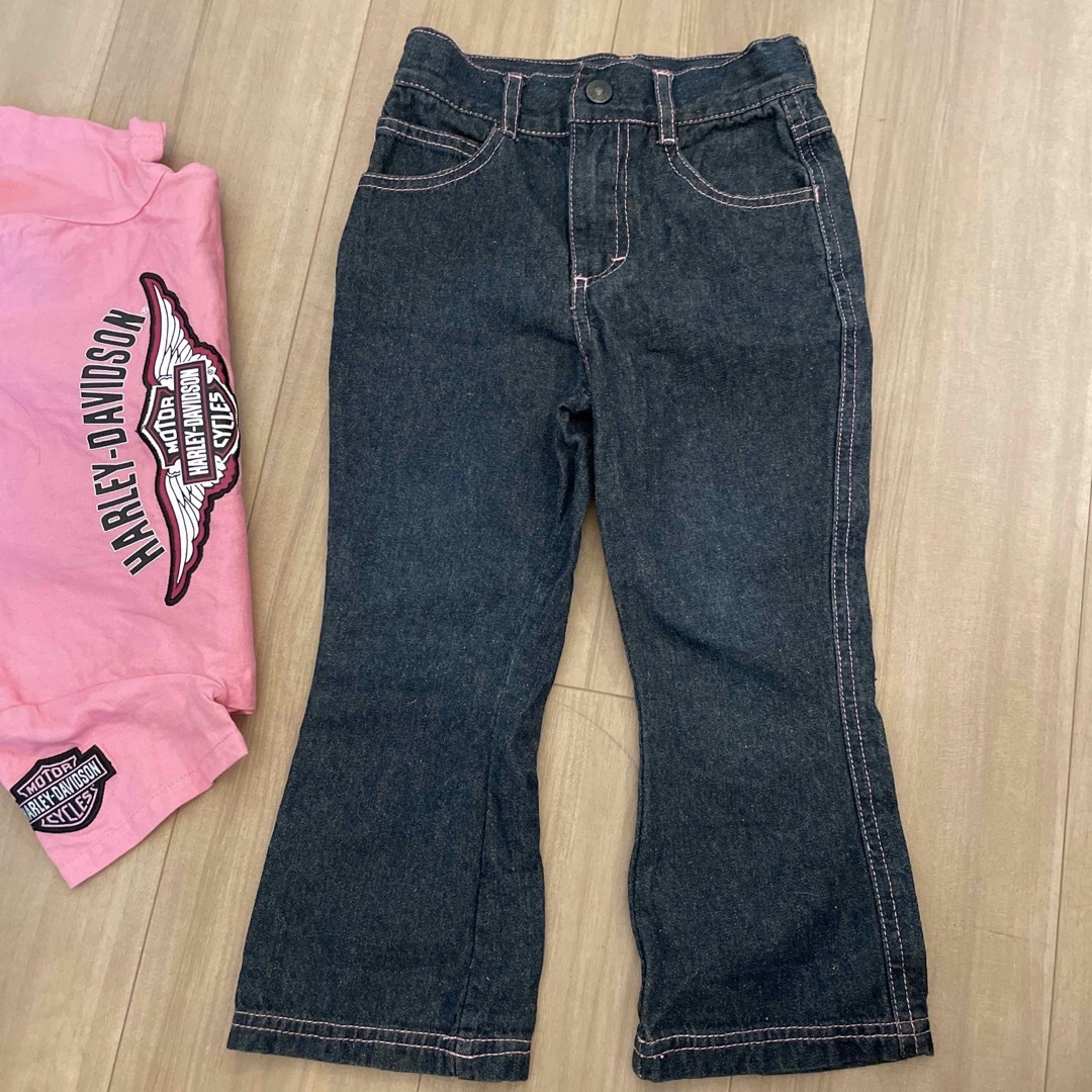 Harley Davidson(ハーレーダビッドソン)のハーレーダビッドソン キッズ　2T 美品 キッズ/ベビー/マタニティのキッズ服女の子用(90cm~)(Tシャツ/カットソー)の商品写真