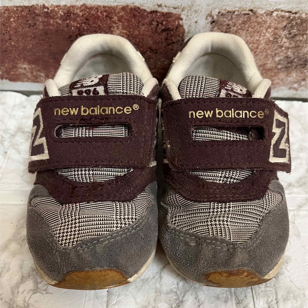 New Balance(ニューバランス)のニューバランスFS996★スニーカー　チェック　ブラウン　15cm キッズ/ベビー/マタニティのキッズ靴/シューズ(15cm~)(スニーカー)の商品写真