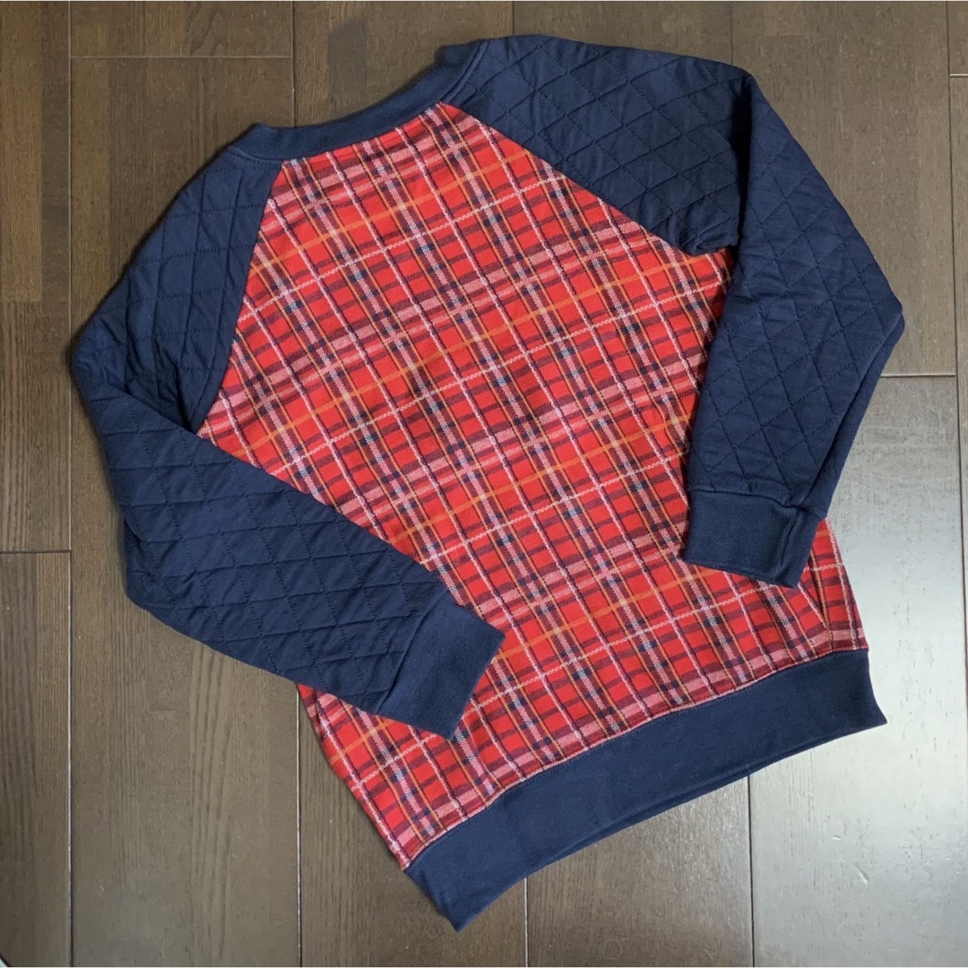 PETIT BATEAU - プチバトー チェック柄トレーナー 8ans/128cmの通販 by