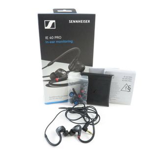 ゼンハイザー(SENNHEISER)の美品 SENNHEISER ゼンハイザー IE 40 PRO BLACK インイヤー モニタリング イヤホン ゲーム eスポーツ 有線 HY675C (ヘッドフォン/イヤフォン)