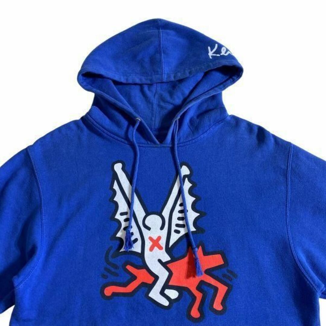 KEITH HARING(キースヘリング)の【レア】キースヘリングx ALIEN WORKSHOP コラボ パーカー M 青 メンズのトップス(パーカー)の商品写真