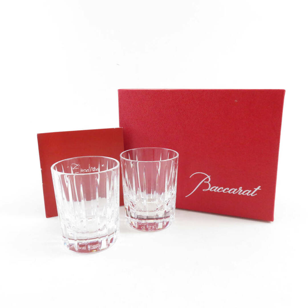 美品 Baccarat バカラ ハーモニー ショットグラス 2点 クリスタル ペア H6cm タンブラー SU4334Fグラス/カップ