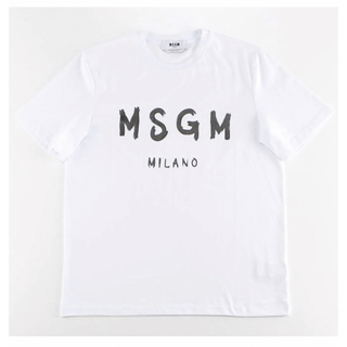 MSGM ロゴT シルバー(Tシャツ(半袖/袖なし))