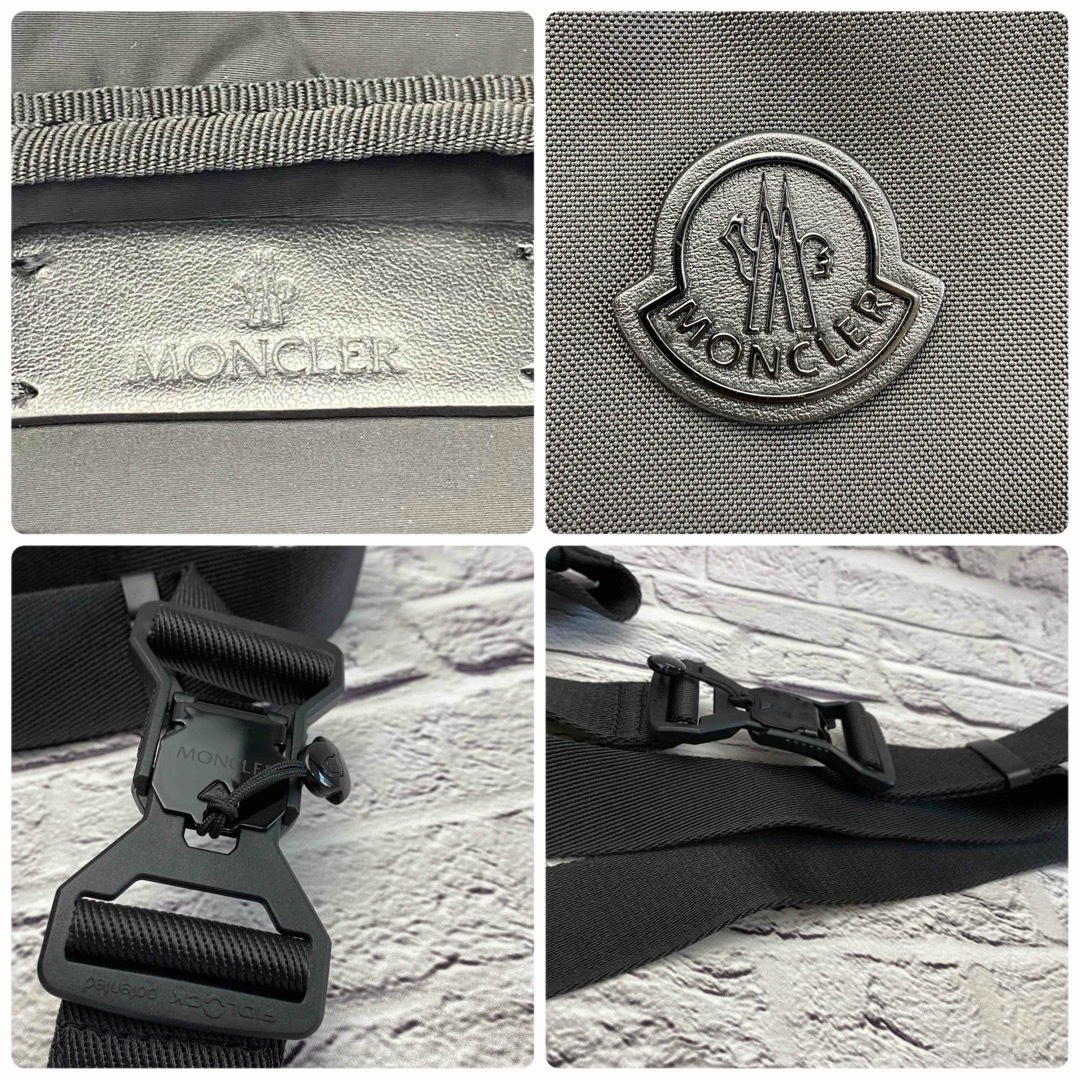 MONCLER(モンクレール)の【未使用級】モンクレール　DURANCEボディバッグ　ナイロン　ブラック　大容量 メンズのバッグ(ボディーバッグ)の商品写真