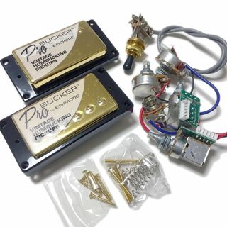 エピフォン(Epiphone)のEpiphone ProBucker 2・3ゴールド ＆ 配線済みハーネスセット(エレキギター)