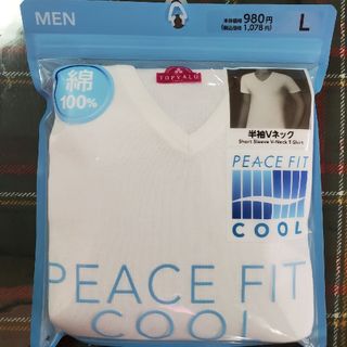 イオン(AEON)のPEACE FIT COOL  2枚 綿100% 半袖Vネック　MEN(その他)