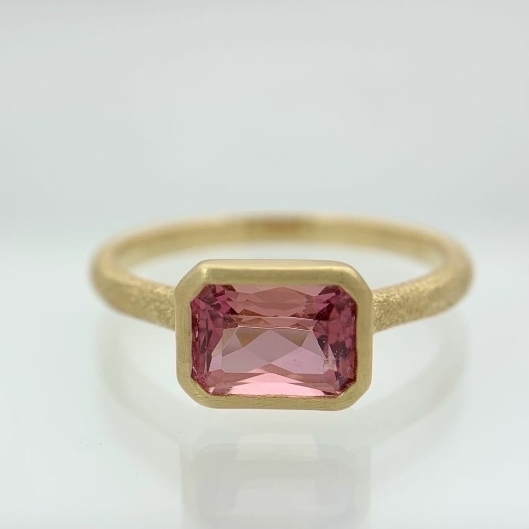 新品 ピンクトルマリン リング 1.13ct K18 レディースのアクセサリー(リング(指輪))の商品写真