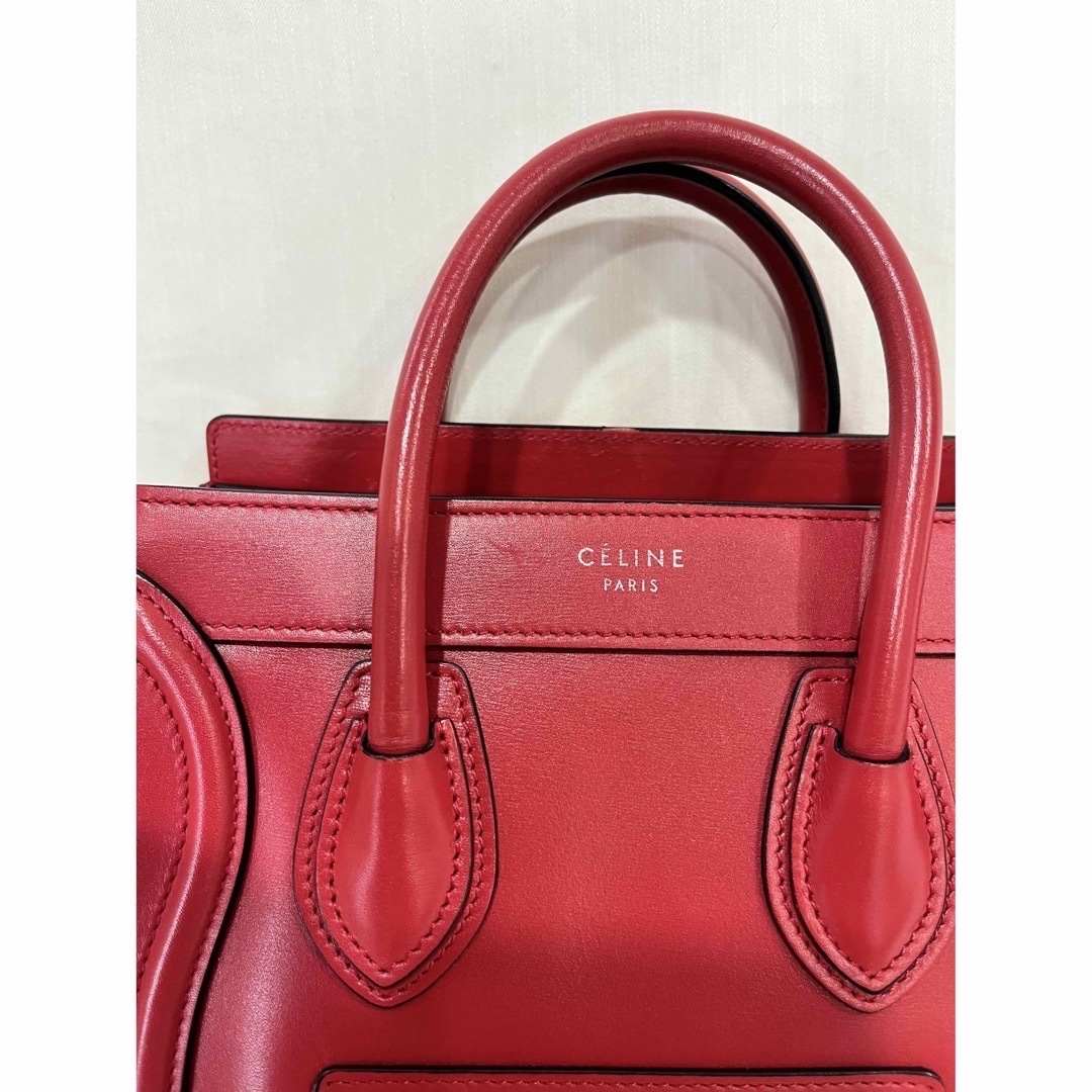 国内百貨店購入品☆celine☆ラゲージ　ナノ　赤