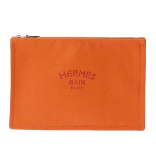 美品 HERMES エルメス ボリード MM フューシャピンク ポーチ ピンク系 コットン100% レディース AY3009C