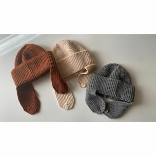 コドモビームス(こども ビームス)のPilot cap     パイロットキャップ　　キッズキャップ　ニット帽(帽子)