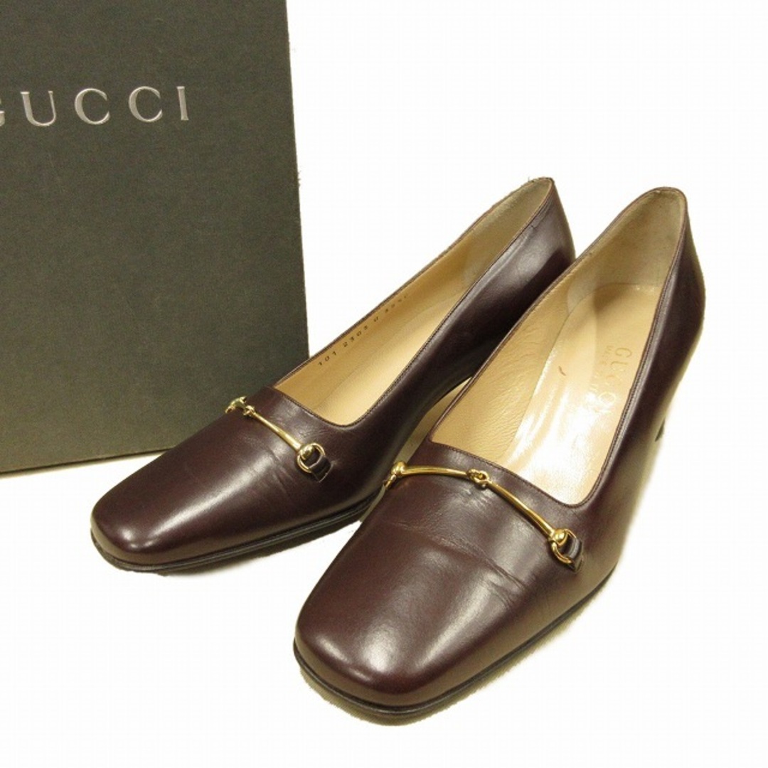 Gucci - 美品 グッチ GUCCI ホースビット パンプス シューズ 靴 レザー