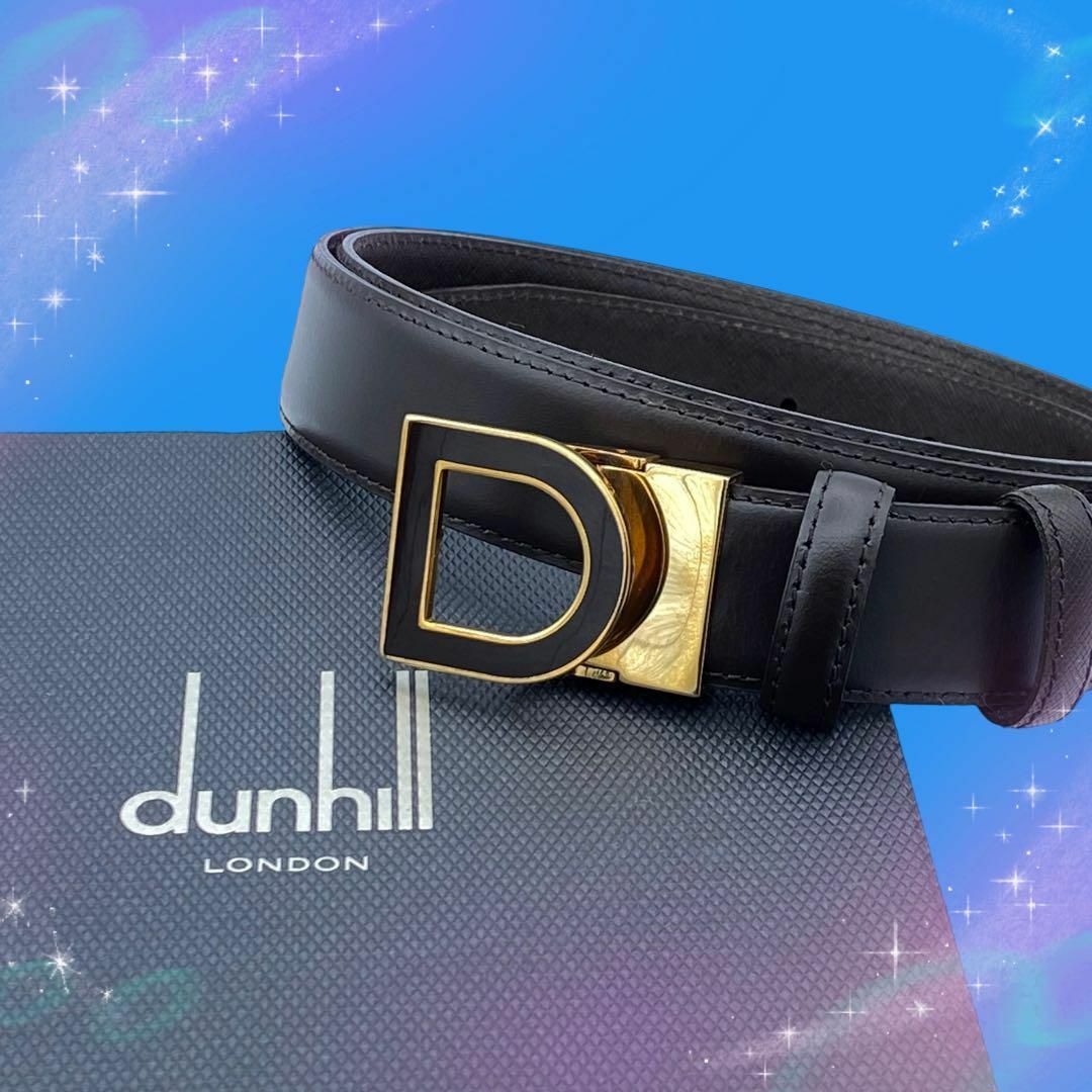 Dunhill - 《おそらく未使用 超美品》 ダンヒル Dロゴ レザー ベルト