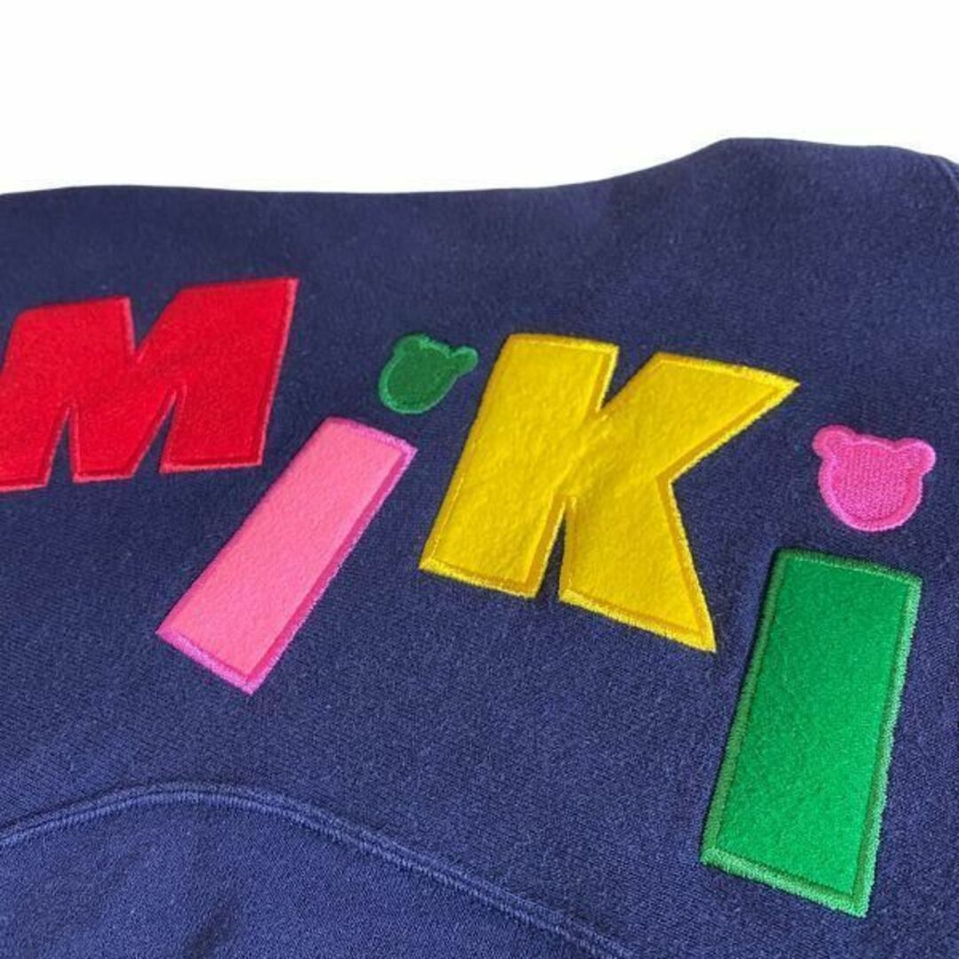 mikihouse(ミキハウス)の90s ミキハウス 日本製 スウェット M ネイビー ロゴ刺繍 長袖トレーナー メンズのトップス(スウェット)の商品写真