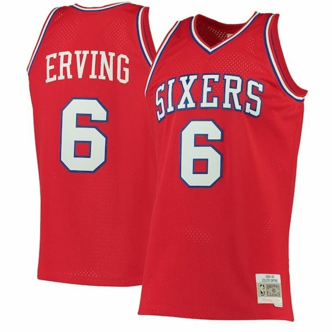 MITCHELL & NESS(ミッチェルアンドネス)のNBA 76ers ジュリアス・アービング スイングマン ジャージー 82-83 スポーツ/アウトドアのスポーツ/アウトドア その他(バスケットボール)の商品写真