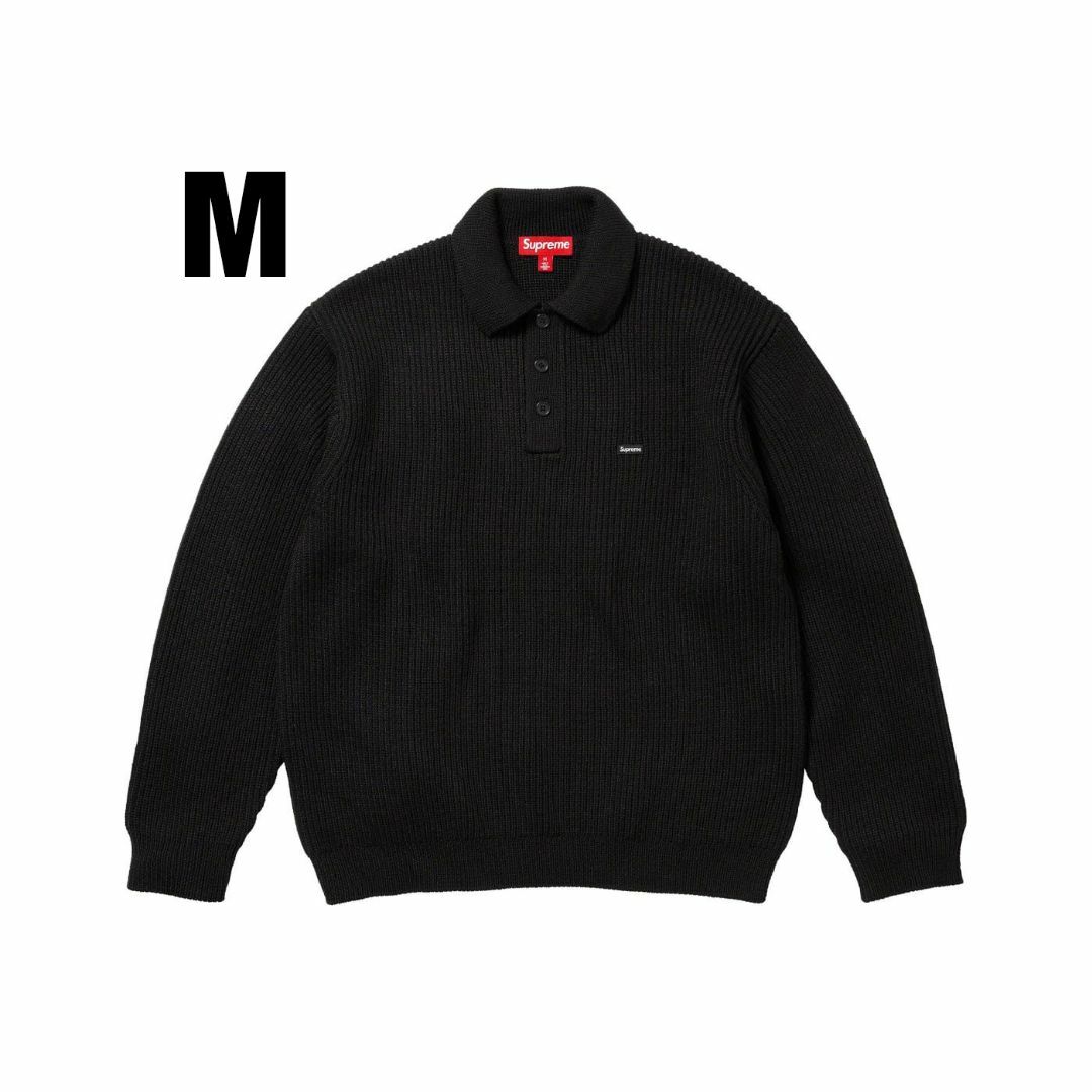 Supreme Small Box Polo Sweater Black M