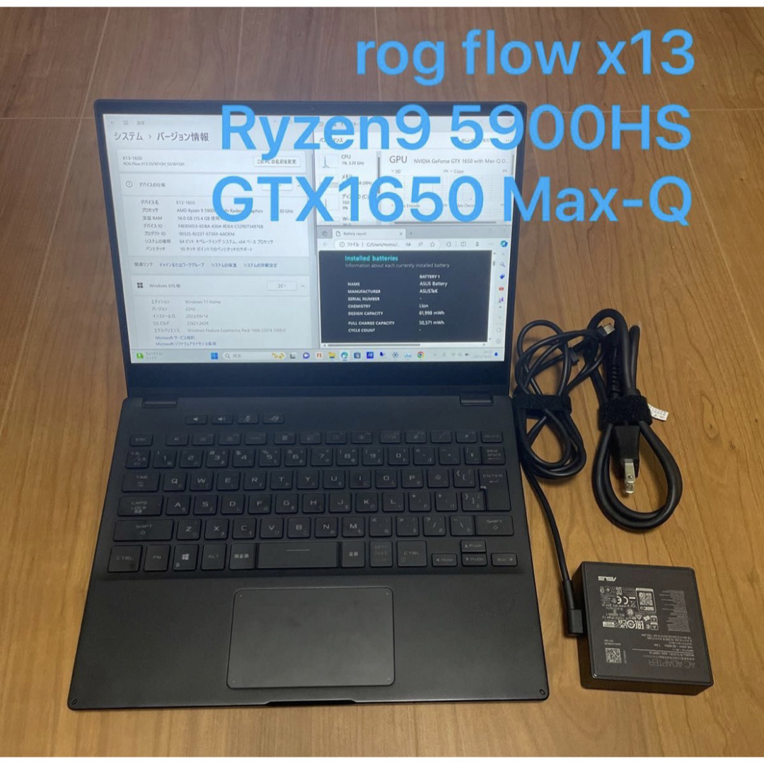 ASUS rog flow x13 16gb gtx1650 512GB