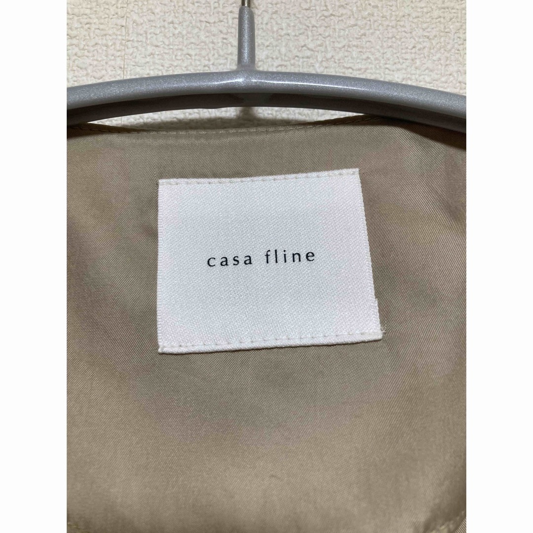 CASA FLINE - casa fline ノースリーブサテンルーズドレスの通販 by