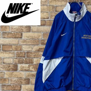 ★希少 海外  ナイキ NIKE ナイロンジャケット スポーツウェア M 青