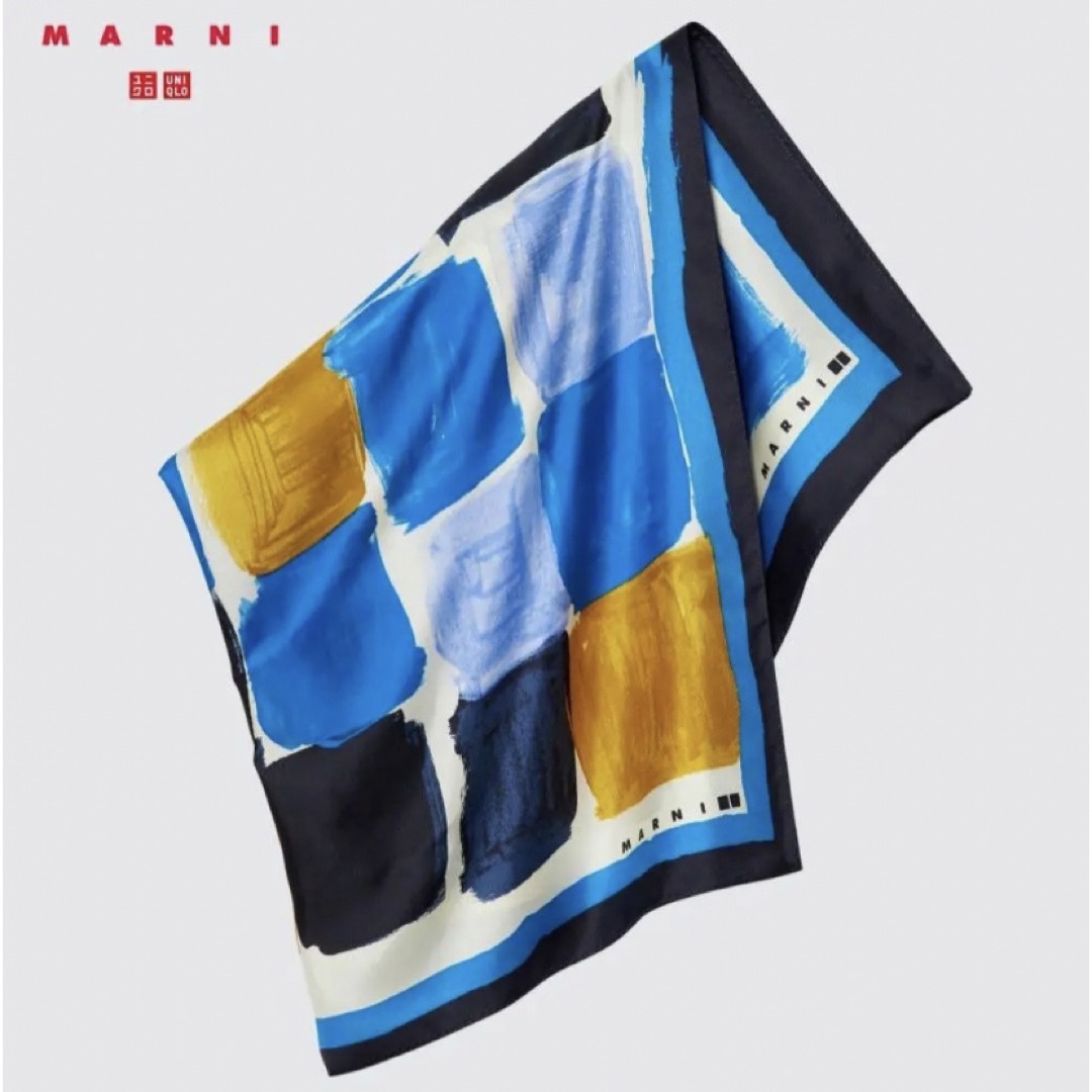 未使用新品 ユニクロ MARNI スカーフ ブルー ピンク UNIQLO