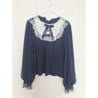 アンジェリックプリティー(Angelic Pretty)のAngelic Pretty カットソー コン ネイビー(カットソー(長袖/七分))