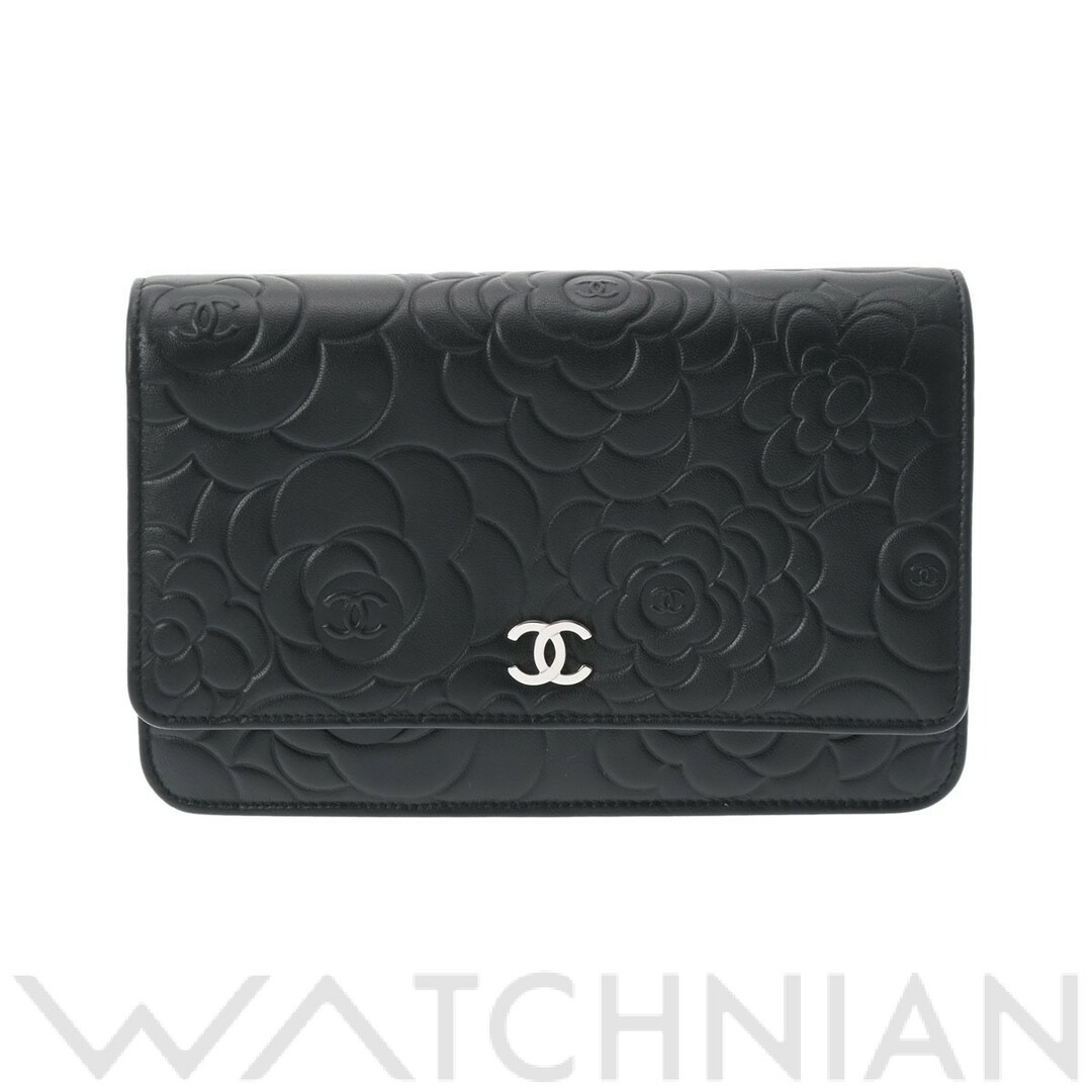 シャネル CHANEL A47421 15番台 レディース チェーンウォレット ブラック /シルバー金具 カーフスキン