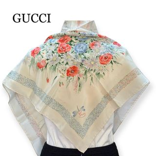 グッチ(Gucci)のGUCCI グッチ スカーフ 花(バンダナ/スカーフ)