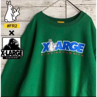 エクストララージ(XLARGE)の【限定コラボ】FR2 XLARGE センターロゴ　希少カラー　即完売　入手困難(スウェット)