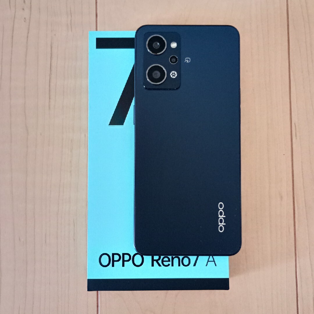 OPPO(オッポ)のOPPO　Reno 7A　ブラック スマホ/家電/カメラのスマートフォン/携帯電話(スマートフォン本体)の商品写真