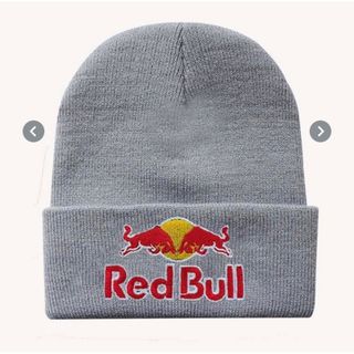 Redbull レッドブル　ニット帽　グレー　灰色(ニット帽/ビーニー)