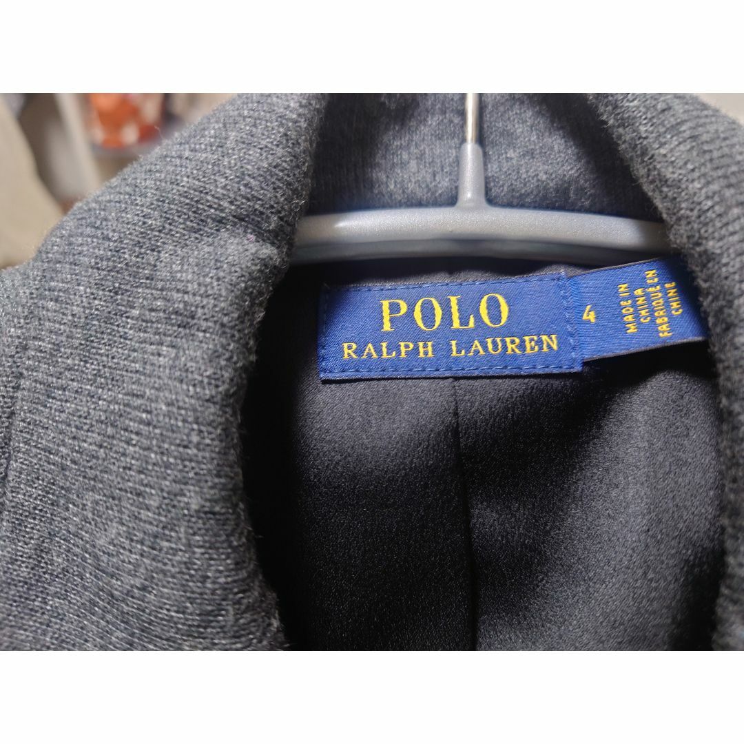 POLO RALPH LAUREN(ポロラルフローレン)のポロ ラルフローレン グレー ジャケット ワッペン エンブレム 　グレー レディースのジャケット/アウター(テーラードジャケット)の商品写真