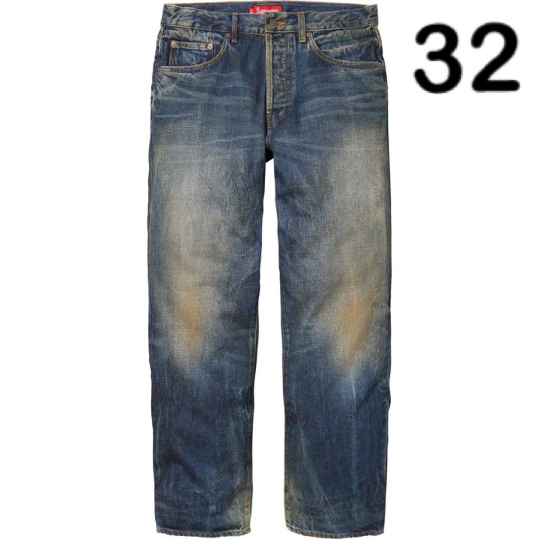 Supremeの3232■Distressed Loose Fit Selvedge Jean