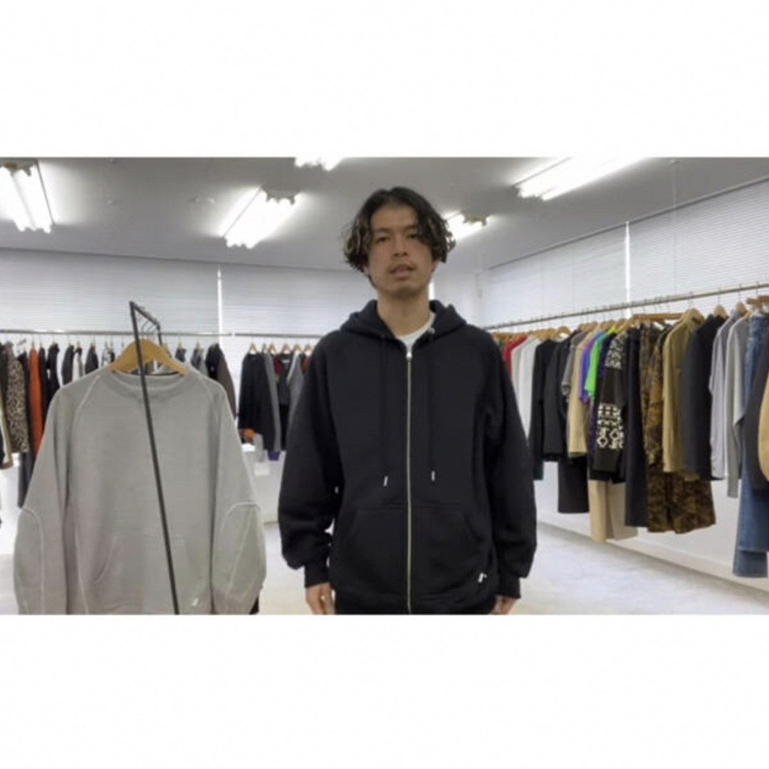 ALLEGE(アレッジ)のsugarhill 21AW ZIP-UP RAW EDGE HOODIE メンズのトップス(パーカー)の商品写真