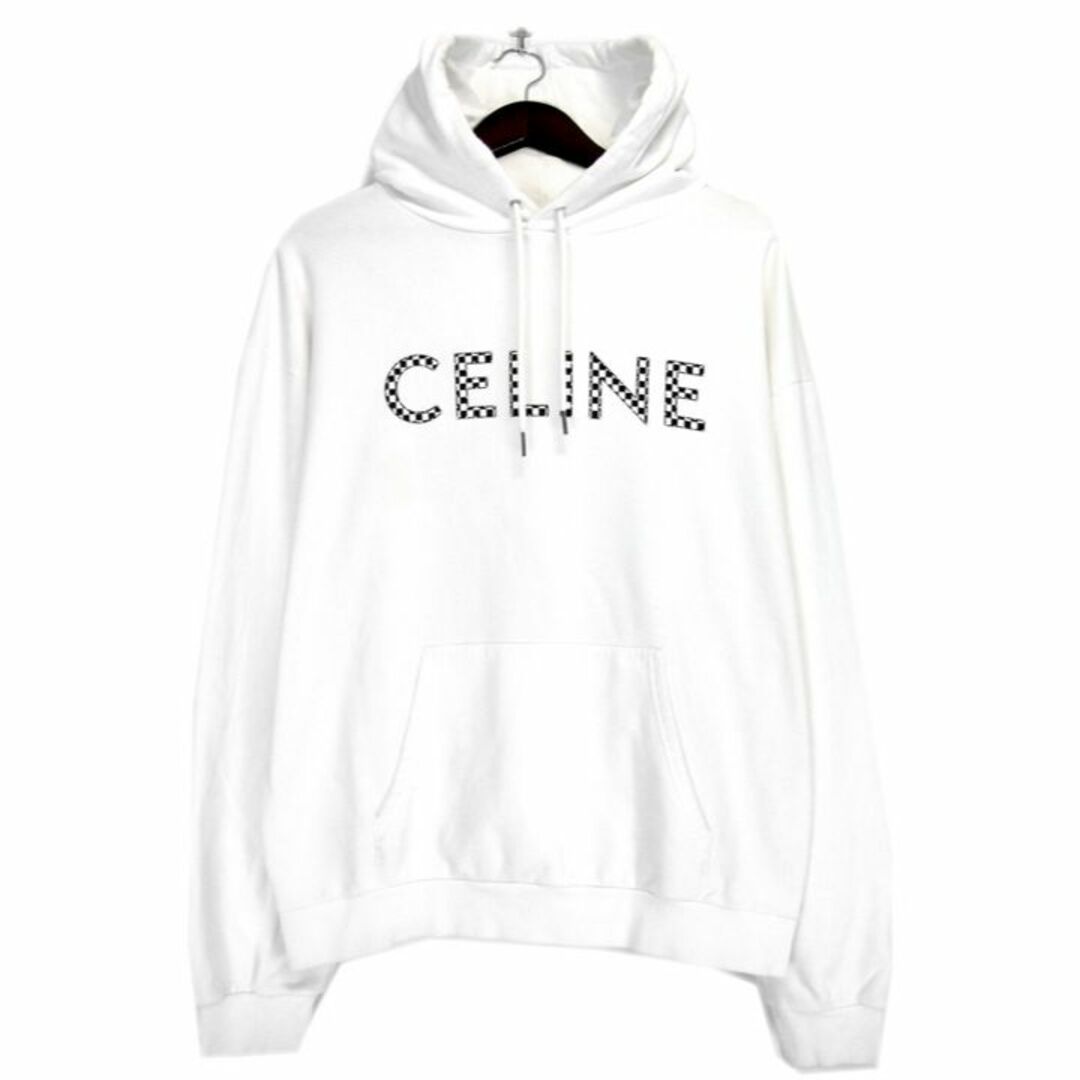 セリーヌ バイ エディスリマン CELINE by Hedi Slimane ■ 21AW 【 2Y479052H 】 ロゴ スタッズ スウェット プルオーバー パーカー n3856