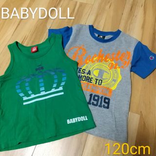 チャンピオン(Champion)のKIDS120 二枚組 CHAMPION 送料無料 ベビードール 夏服(Tシャツ/カットソー)