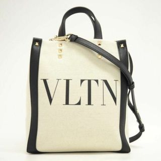 現行未使用‼️ヴァレンティノ VLTN ロゴ 2way ミニトート ショルダー-