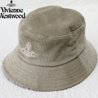 ヴィヴィアンウエストウッド(Vivienne Westwood)の新品【ヴィヴィアンウエストウッド】ORB刺繍 コーデュロイ バケットハット 帽子(ハット)