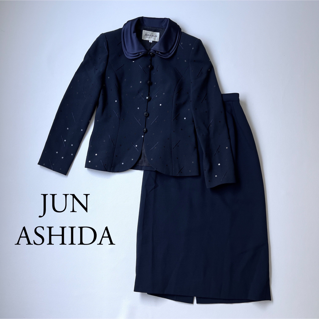 美品　JUN ASHIDA ジュンアシダ　セットアップスーツ　スカートスーツ