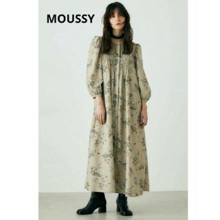 moussy V NECK WAIST GATHER ドレス