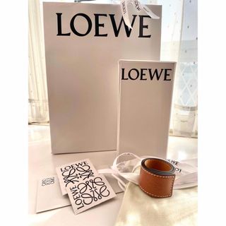 LOEWE ロエベ  レザー　ブレスレット バングル　紙袋